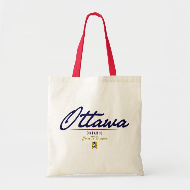 Bolso De Tela Escritura de Ottawa (Frente)
