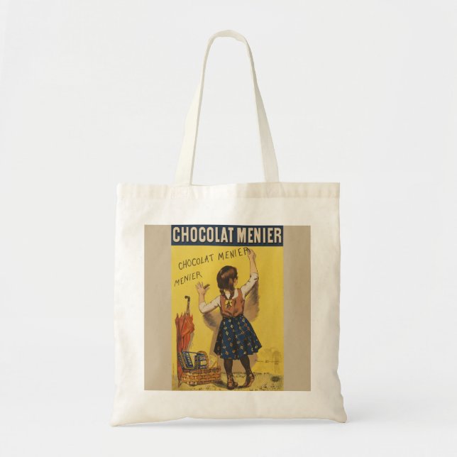 Bolso De Tela Escritura de pared de Chocolat Menier (Frente)