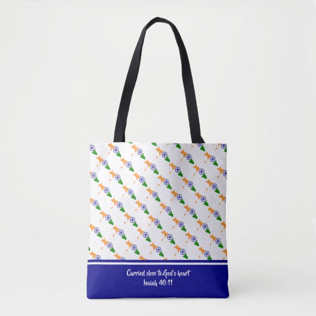 Bolso De Tela Escritura de Personalizable de FLAG Patriótica de  (Anverso)