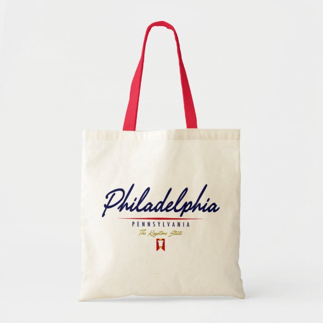 Bolso De Tela Escritura de Philadelphia (Frente)