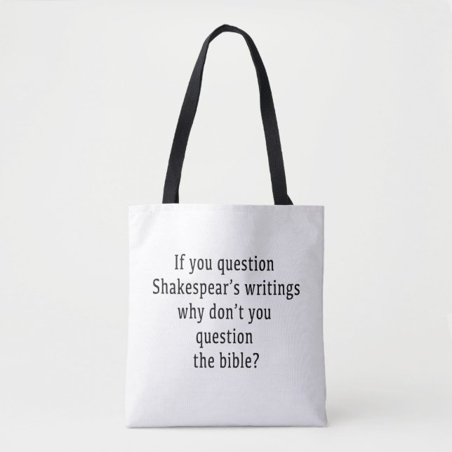 Bolso De Tela Escritura de Shakespear (Anverso)
