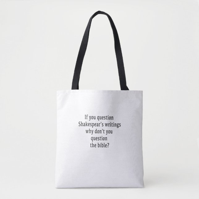 Bolso De Tela Escritura de Shakespear (Anverso)