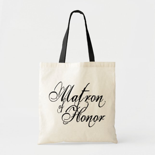 Bolso De Tela Escritura del Grunge de Naughy - matrona del negro (Frente)