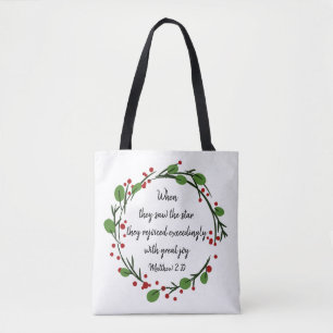 Bolso De Tela Escritura Inspiradora de Navidades cristianos