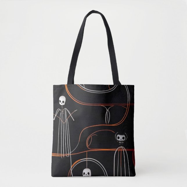 Bolso De Tela Escrúpulos cómicos espeluznantes Halloween negros (Anverso)