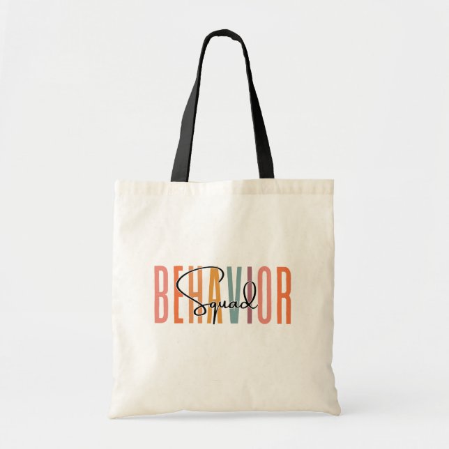 Bolso De Tela Escuadrón de comportamiento | Terapia ABA (Frente)