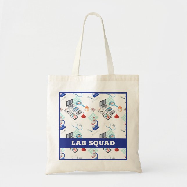 Bolso De Tela Escuadrón de Laboratorio Médico, Profesional (Frente)