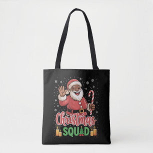 Bolso De Tela Escuadrón de Navidad Santa Afro Hombre Orgulloso N
