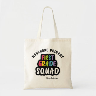 Bolso De Tela Escuadrón de profesores de primer grado de nombre
