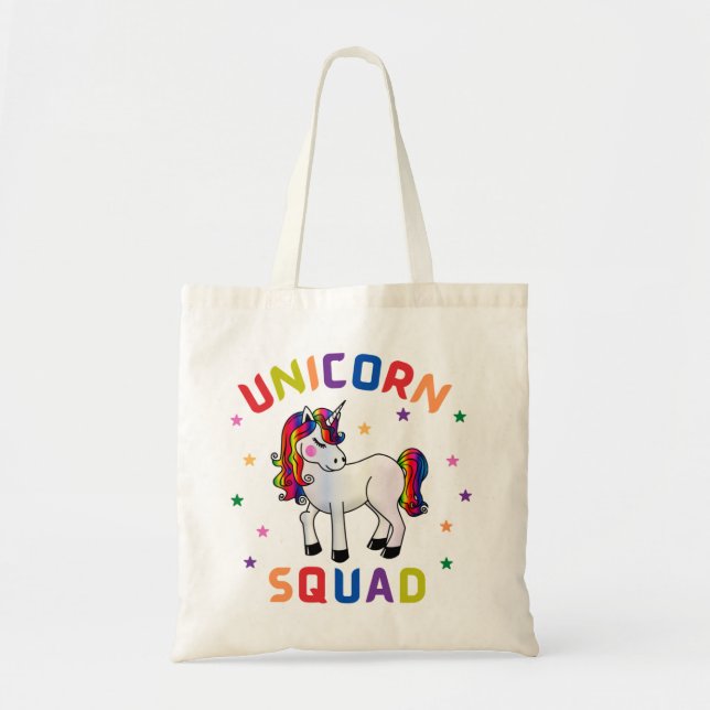 Bolso De Tela Escuadrón de Unicornio (Frente)
