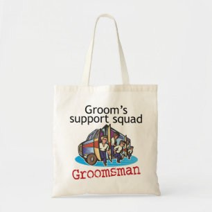 Bolso De Tela Escuadrón del Groomsman Groom