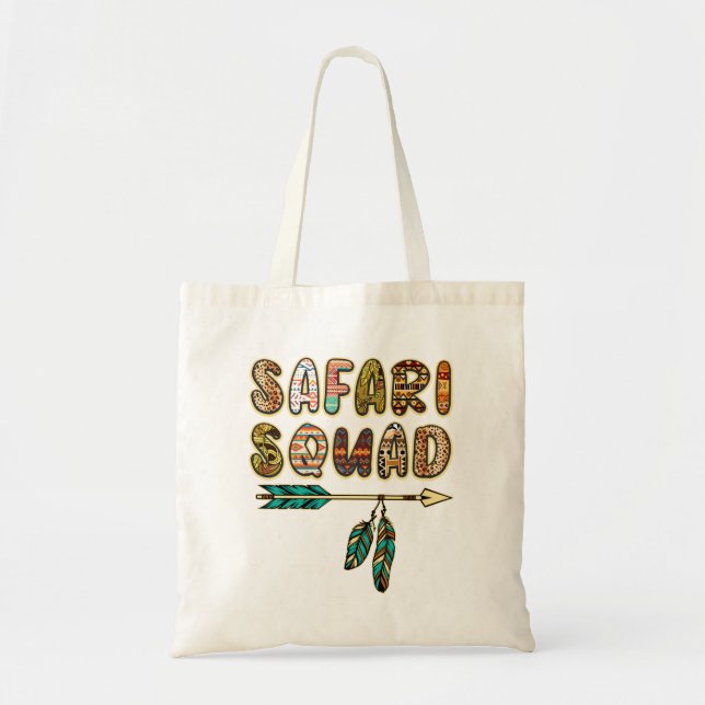 Bolso De Tela Escuadrón Safari para vacaciones familiares (Frente)