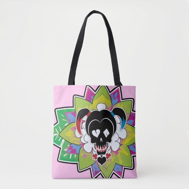 Bolso De Tela Escuadrón suicida | Harley Quinn Skull Tattoo Art (Anverso)