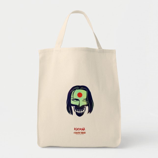 Bolso De Tela Escuadrón suicida | Icono de cabeza de Katana (Frente)