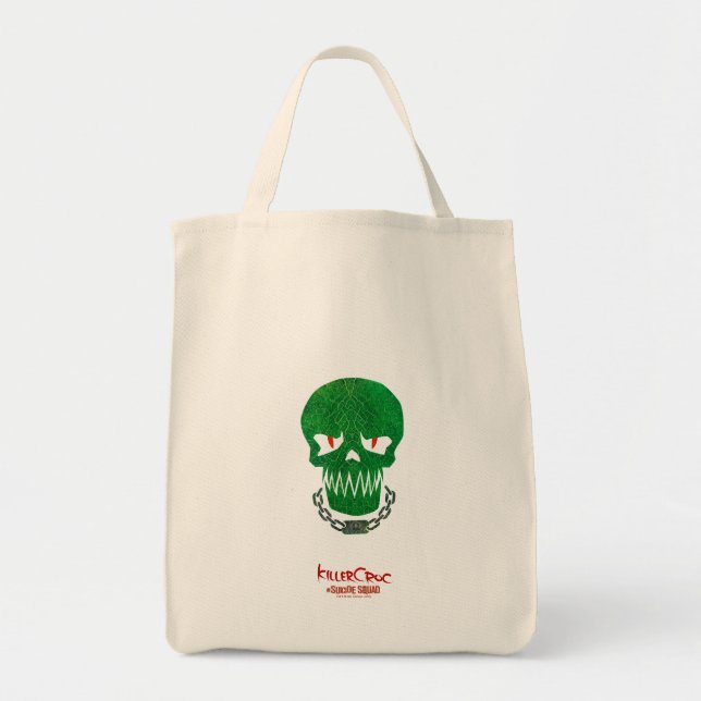 Bolso De Tela Escuadrón suicida | Icono de la cabeza cruzada ase (Frente)