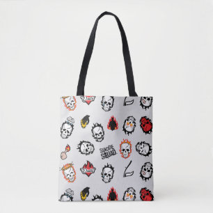 Bolso De Tela Escuadrón suicida Patrón de Emoji de Diablo