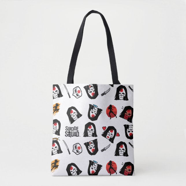 Bolso De Tela Escuadrón suicida | Patrón de Emoji de Katana (Anverso)