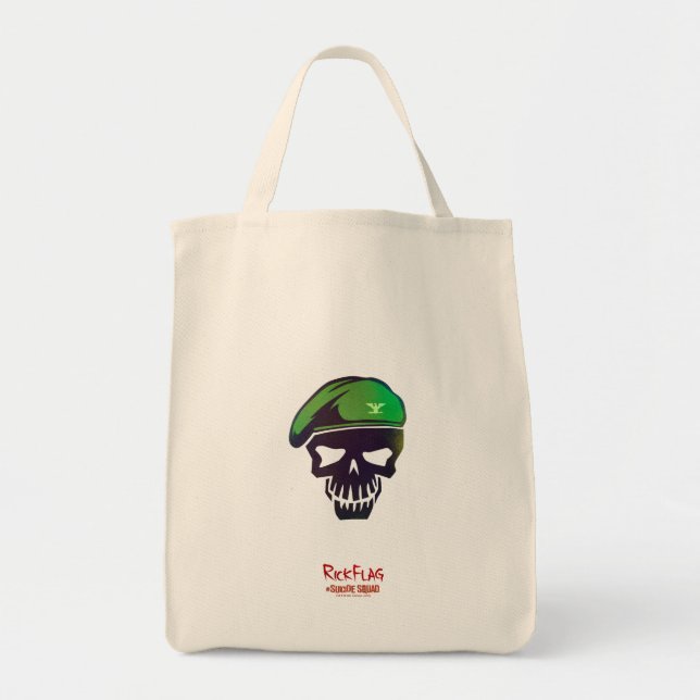Bolso De Tela Escuadrón suicida | Rick Flag Head Icon (Frente)