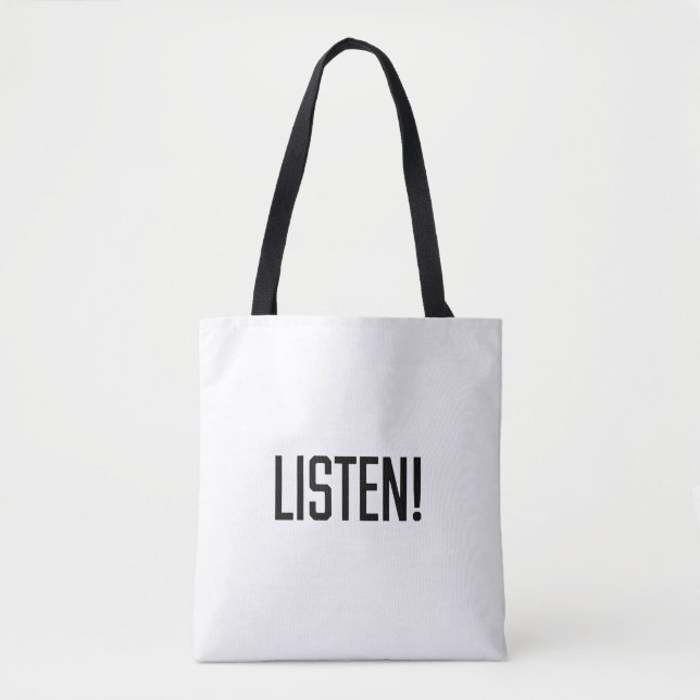 Bolso De Tela ¡Escucha! (Anverso)