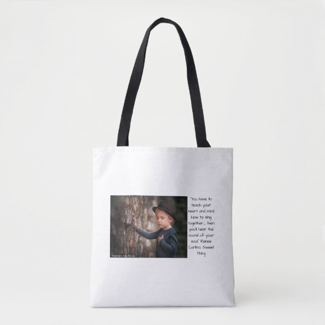 Bolso De Tela Escuche su corazón (Anverso)