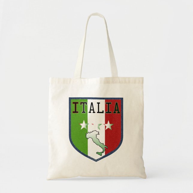 Bolso De Tela Escudo azul de Italia (Frente)