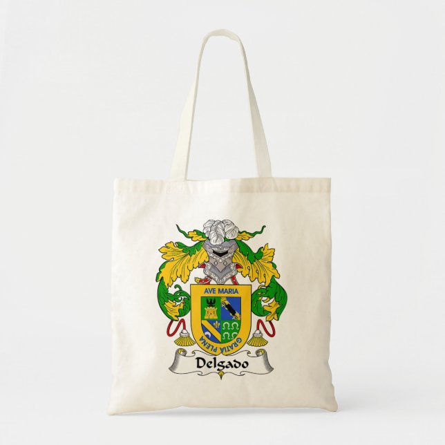 Bolso De Tela Escudo de armas de Delgado (Frente)
