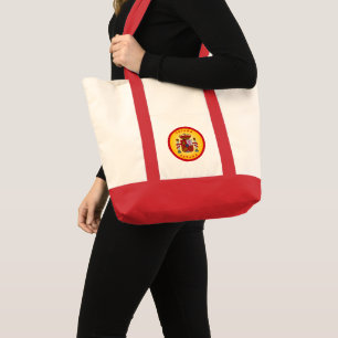 Bolso De Tela Escudo de Armas de España en forma circular