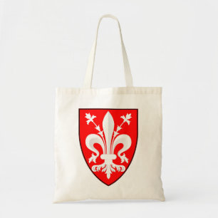 Bolso De Tela Escudo de Armas de Florencia Lirio Florentino Rojo