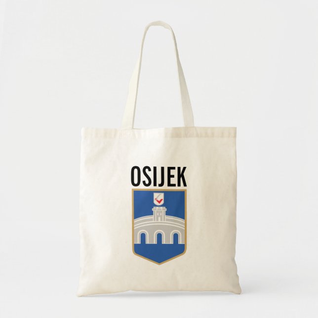 Bolso De Tela Escudo de armas de Osijek, Croacia (Frente)
