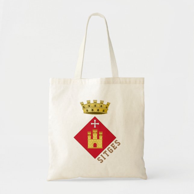 Bolso De Tela escudo de armas de Sitges, Cataluña (ESP) (Frente)