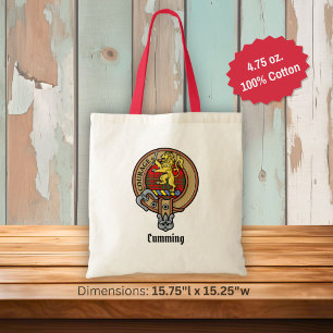 Bolso De Tela Escudo de armas del Clan Cumming sobre tartán