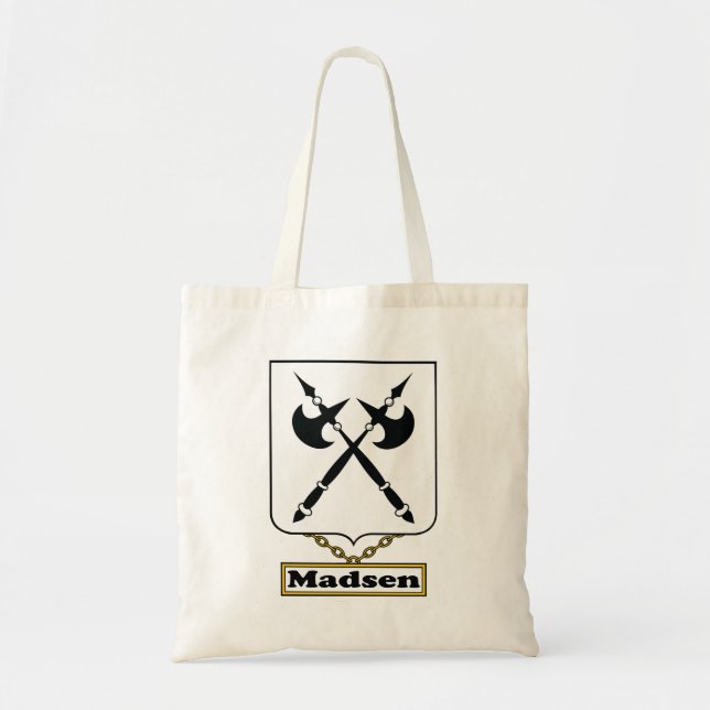 Bolso De Tela Escudo de la familia de Madsen (Frente)