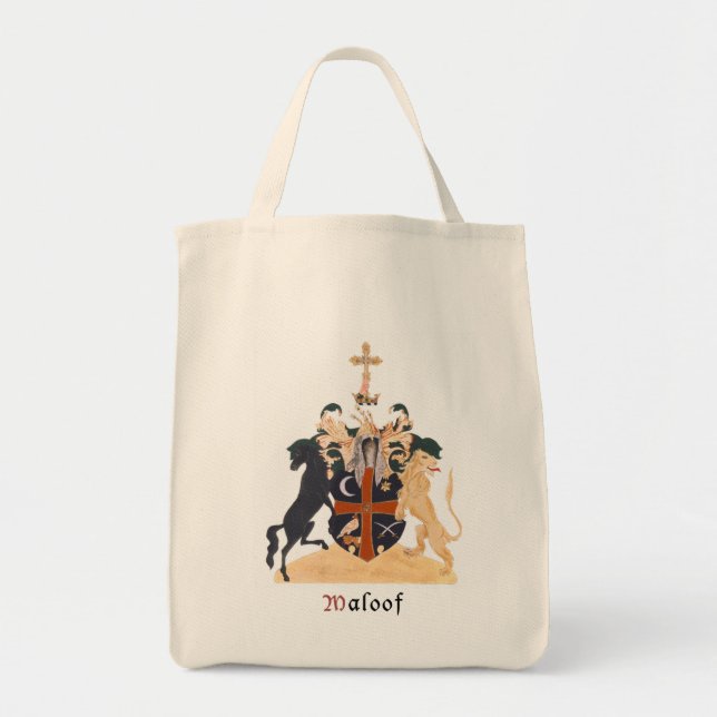 Bolso De Tela Escudo de la familia de Maloof (Frente)