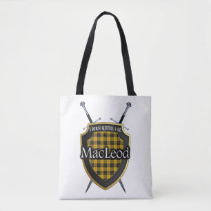 Bolso De Tela Escudo del Clan MacLeod y Tartán de Plaid de Espad