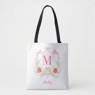 Bolso De Tela Escudo escolar personalizado   Monograma