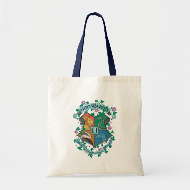 Bolso De Tela ESCUDO floral HOGWARTS™ (Frente)