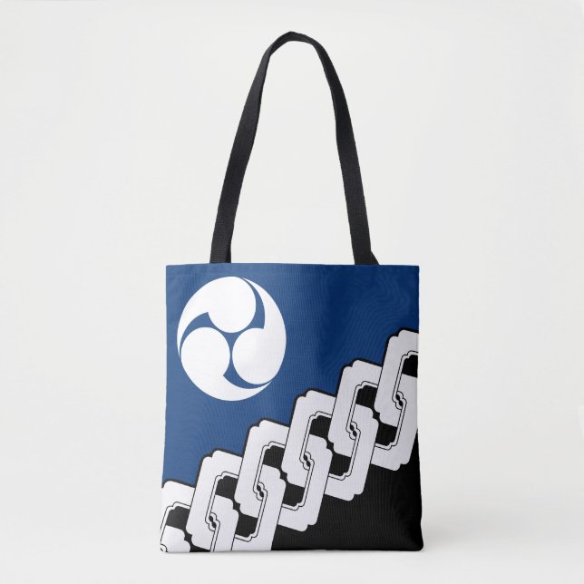 Bolso De Tela Escudo japonés de cadena y mistudoma (Anverso)