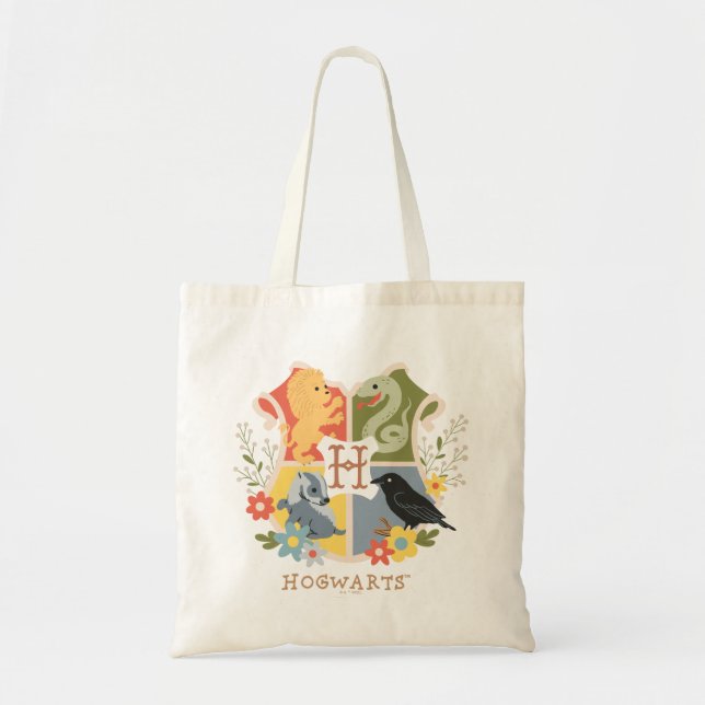 Bolso De Tela Escudo Magic Blooms HOGWARTS™ (Frente)