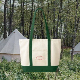 Bolso De Tela Escudo Rosa Campo Tema Bachelorette Forest Green