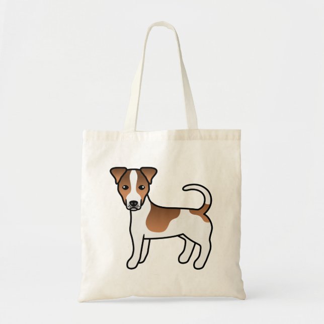 Bolso De Tela Escudo suave marrón Jack Russell Terrier Perro de  (Frente)