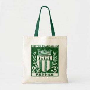 Bolso De Tela Escudo vintage de Arms Rennes, Francia