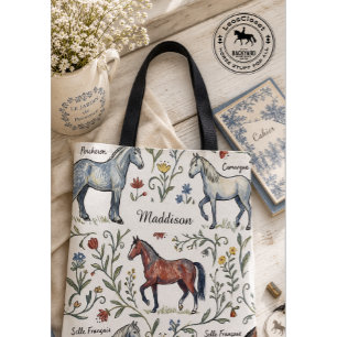Bolso De Tela Escuela de Caballos de Campo Francés