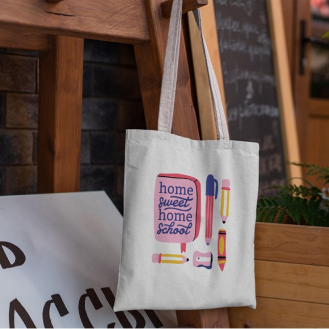Bolso De Tela Escuela de Hogar Tote Bag (Subido por el creador)