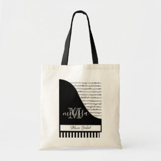 Bolso De Tela Escuela de música personalizada Piano