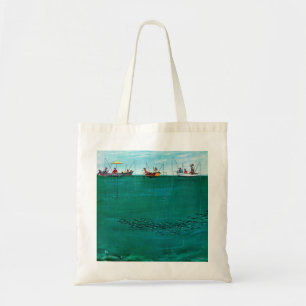 Bolso De Tela Escuela de pescados entre líneas de Thornton Utz