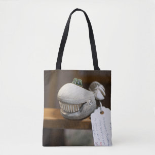 Bolso De Tela Escultura de ballena de madera caprichosa