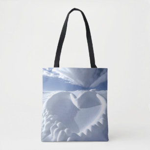 Bolso De Tela Escultura del corazón nevado