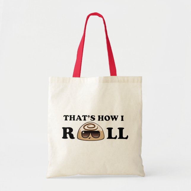 Bolso De Tela Ése es cómo ruedo: Rollo de canela (Frente)