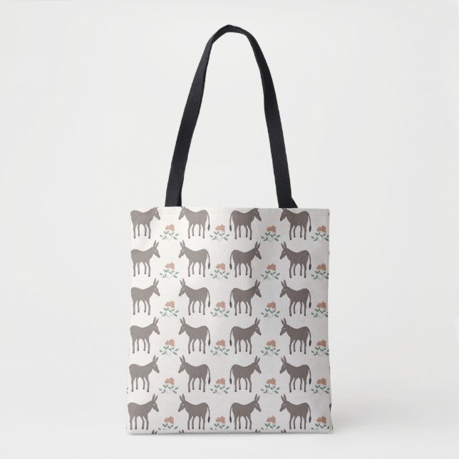 Bolso De Tela Esel-Blumen-Design (Anverso)