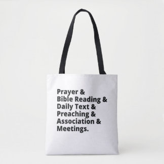 Bolso De Tela Esenciales de vida espiritual de JW
